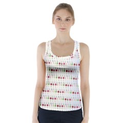 Wine Glass Pattern Racer Back Sports Top by anzea