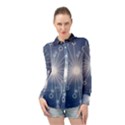 Network Technology Connection Long Sleeve Chiffon Shirt View1