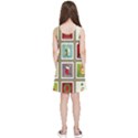 Christmas Stamp Pattern Kids  Lightweight Sleeveless Dress View2