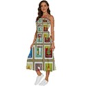 Christmas Stamp Pattern Sleeveless Shoulder Straps Boho Dress View2