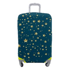 Star Golden Pattern Christmas Design White Gold Luggage Cover (small) by Apen