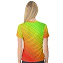 Orange Green Gradient Hunter V-Neck Sport Mesh T-Shirt View2