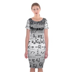 Math Formula Classic Short Sleeve Midi Dress by Bedest