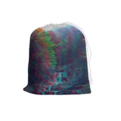 Foroest Nature Trippy Drawstring Pouch (large) by Bedest