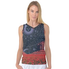 Astrology Surreal Surrealism Trippy Visual Art Women s Basketball Tank Top by Bedest