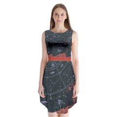 Astrology Surreal Surrealism Trippy Visual Art Sleeveless Chiffon Dress   by Bedest