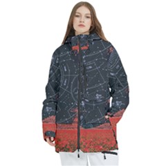 Astrology Surreal Surrealism Trippy Visual Art Women s Multi Pockets Zip Ski And Snowboard Waterproof Breathable Jacket by Bedest