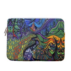 Psychedelic Digital Art Artwork Landscape Colorful 13  Vertical Laptop Sleeve Case With Pocket by Bedest