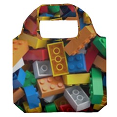 Lego, Toy Block, Colorfulness Premium Foldable Grocery Recycle Bag by kyorashop23