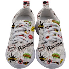 Pattern Seamless Texture Cartoon Kids Athletic Shoes by Bedest