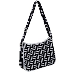 Frets Mosaic Pattern Geometric Zip Up Shoulder Bag by Bedest