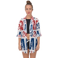 Kamala Harris 2024 Walz Open Front Chiffon Kimono by Safari