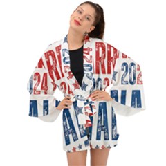 Kamala Harris 2024 Walz Long Sleeve Kimono by Safari