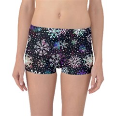 Shiny Winter Snowflake Abstract Christmas Cold Crystal December Boyleg Bikini Bottoms by Bedest