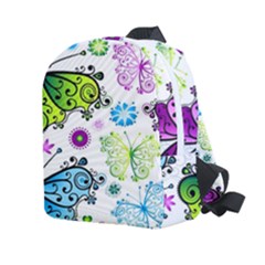 Butterflies, Abstract, Background, Colorful Kids  Age 2-4 Lightweight Preschool Backpack by kyorashop23