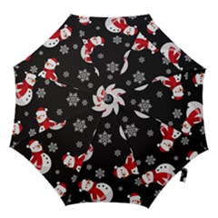 Christmas Texture, Retro Background With Snowmen Hook Handle Umbrellas (medium) by kyorashop23