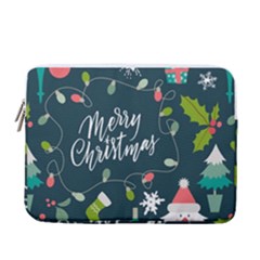 Merry Christmas, Happy New Year, Christmas Seamless Texture 13  Vertical Laptop Sleeve Case With Pocket by kyorashop23