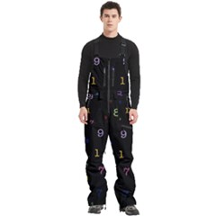 Numbers, Math, Keyboard Men s Front Zip Ski And Snowboard Bib Pants by kyorashop23