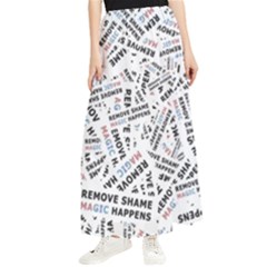 Embrace The Magic Inspirational Phrase Pattern Maxi Chiffon Skirt by dflcprintsclothing