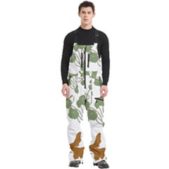 Nasturtium Flowers Plant Leaves Men s Front Zip Ski And Snowboard Bib Pants by Salmanaz77