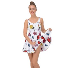 Seamless Pattern Nature Flowers Inside Out Casual Dress by Salmanaz77