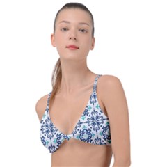 Tiles Abstract Pattern Texture Design Knot Up Bikini Top by Salmanaz77