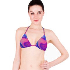 Swirl Twirl Design Pattern Purple Classic Bikini Top by Salmanaz77