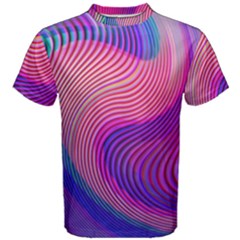 Swirl Twirl Design Pattern Purple Men s Cotton T-shirt by Salmanaz77