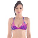 Swirl Twirl Design Pattern Purple Plunge Bikini Top View1