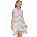 Colored Zigzag Seamless Patterns Kids  Frill Swing Dress View3