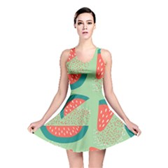 Watermelon Dots Summer Pattern Reversible Skater Dress by Bedest