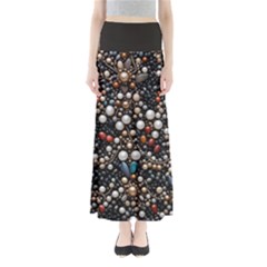 Pearls And Stones Full Length Maxi Skirt by dedoma