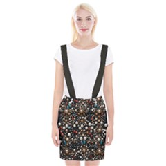 Pearls And Stones Braces Suspender Skirt by dedoma