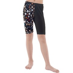 Pearls And Stones Kids  Mid Length Swim Shorts by dedoma