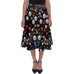 Pearls And Stones Perfect Length Midi Skirt by dedoma