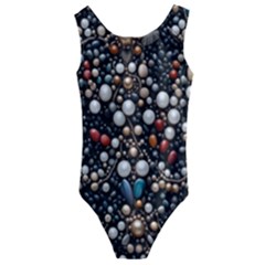 Pearls And Stones Kids  Cut-out Back One Piece Swimsuit by dedoma