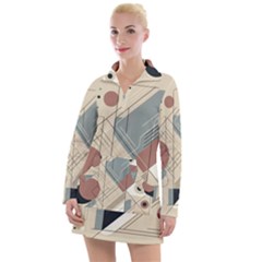 Boho Abstract Architecture Women s Long Sleeve Casual Dress by Bedest