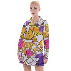 Architecture Glass Abstract Pattern Women s Long Sleeve Casual Dress by Bedest