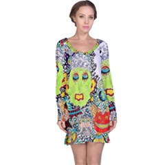 Supersonic Monster Mash Long Sleeve Nightdress by chellerayartisans