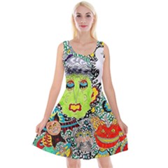 Supersonic Monster Mash Reversible Velvet Sleeveless Dress by chellerayartisans