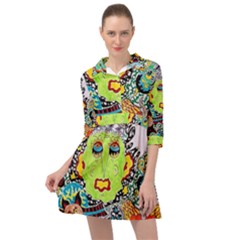 Supersonic Monster Mash Mini Skater Shirt Dress by chellerayartisans