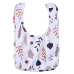 Autumn Seamless Leaves Pattern  Baby Bib by Safari