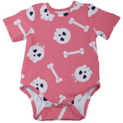 Halloween Pattern With Sculles And Bones 20240926 160927 0000 Baby Short Sleeve Bodysuit by Safari