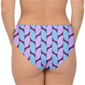 Purple Blue Pattern Double Strap Halter Bikini Bottoms View2