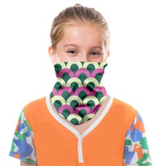 Green Yellow Pattern Face Covering Bandana (kids) by ytdream