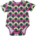 Green Yellow Pattern Baby Short Sleeve Bodysuit View1