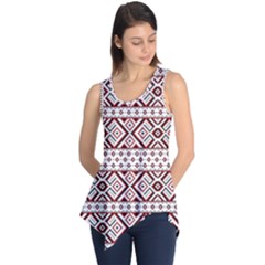 Illustration Of Ukrainian Folk Seamless Pattern Ornament Sleeveless Tunic by Grandong