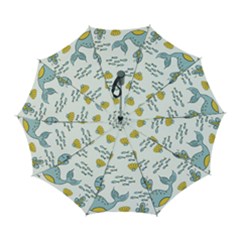 Whale Cartoon Whale Seamless Cartoon Character Animals Leaf Automatic Folding Umbrella With Case (large) by Grandong