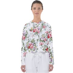 Floral Elements Peony Chinese Rose Women s Slouchy Sweat by Grandong