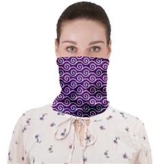 Violet White Pattern Face Covering Bandana (adult) by ytdream